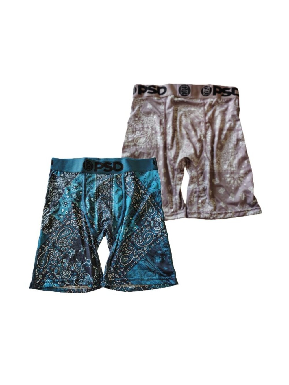 PSD Boxer Briefs Men Small Multicolor Paisley Microfiber 2 Pack